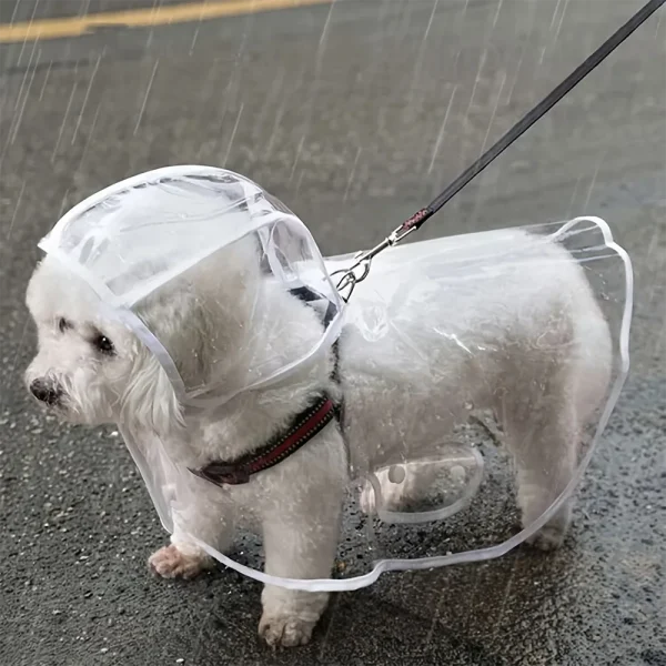 Transparent Waterproof Dog Raincoat,